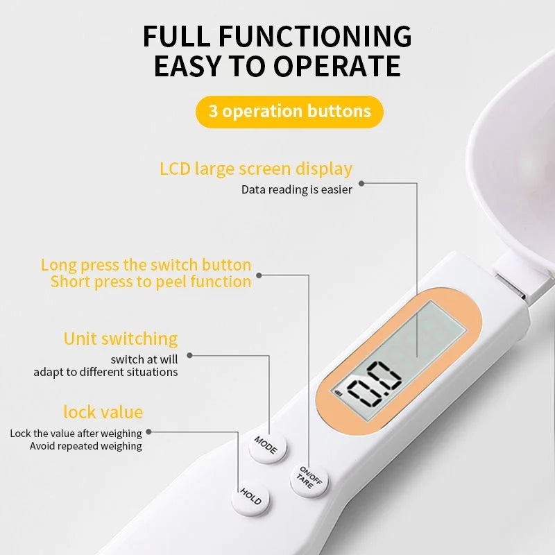 Professional Digital Kitchen Scale - High Precision 500g x 0.1g Measurement for Food, Flour, Milk, and Coffee with LCD Display