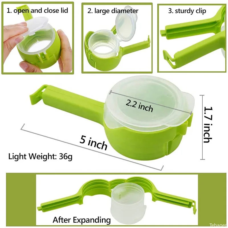 Premium Food Storage Bag Clips - Keep Your Food Fresh for Travel and Home Use!
