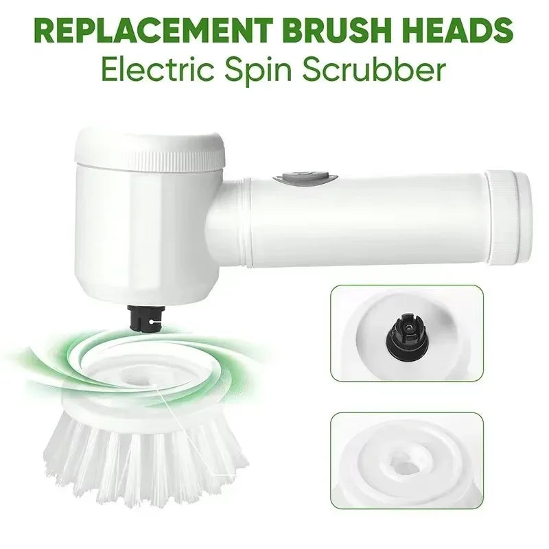 Revolutionize Your Cleaning Routine with the Cordless Electric Spin Scrubber - 5-in-1 Tool with Interchangeable Brush Heads and Adjustable Handle