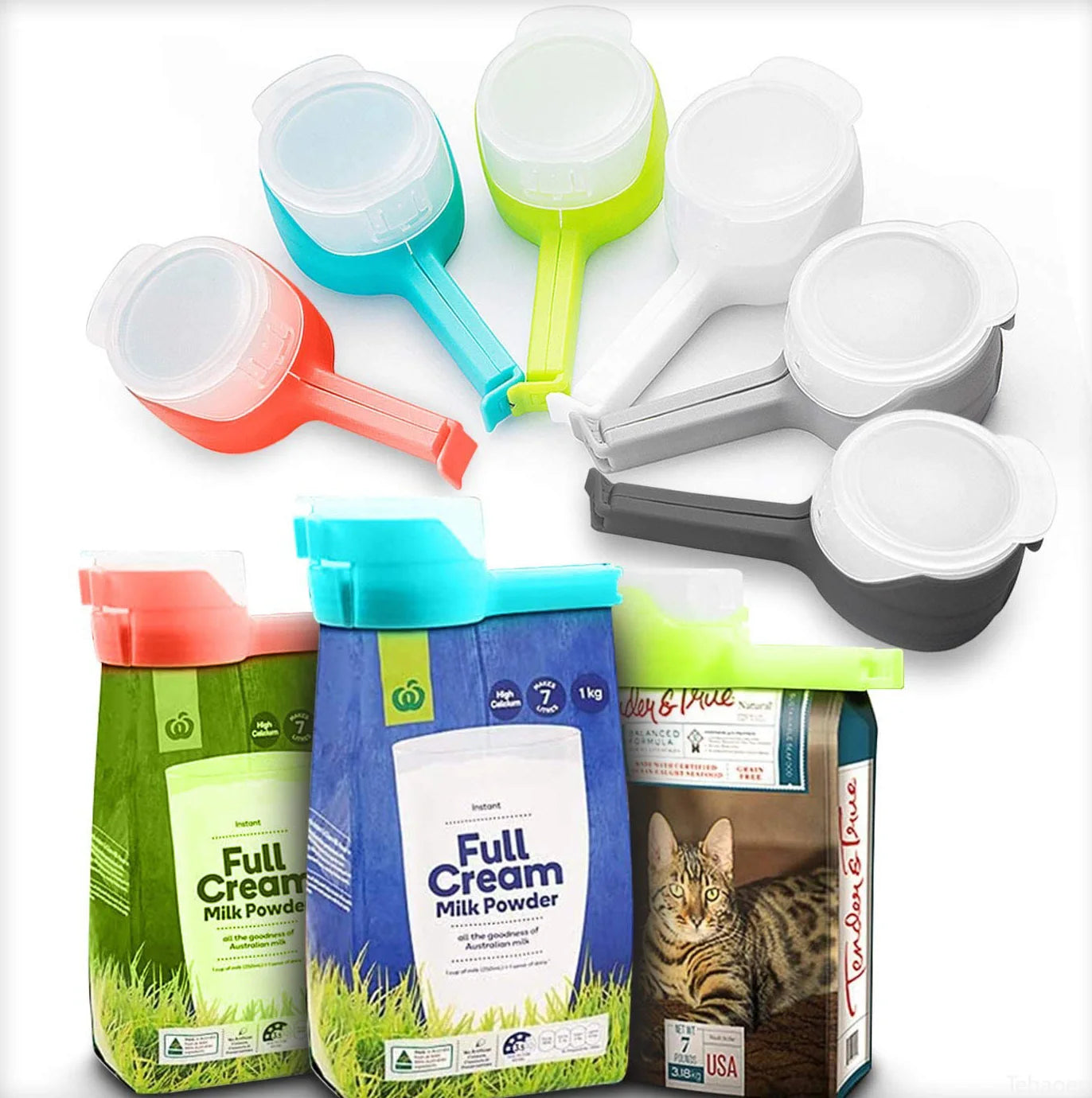 Premium Food Storage Bag Clips - Keep Your Food Fresh for Travel and Home Use!
