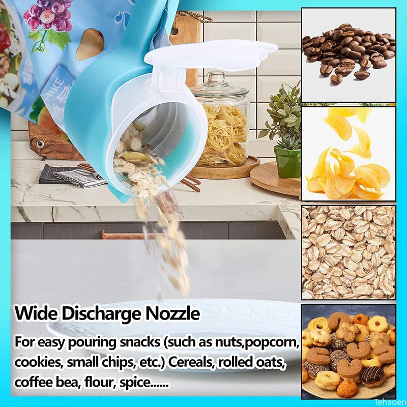 Premium Food Storage Bag Clips - Keep Your Food Fresh for Travel and Home Use!